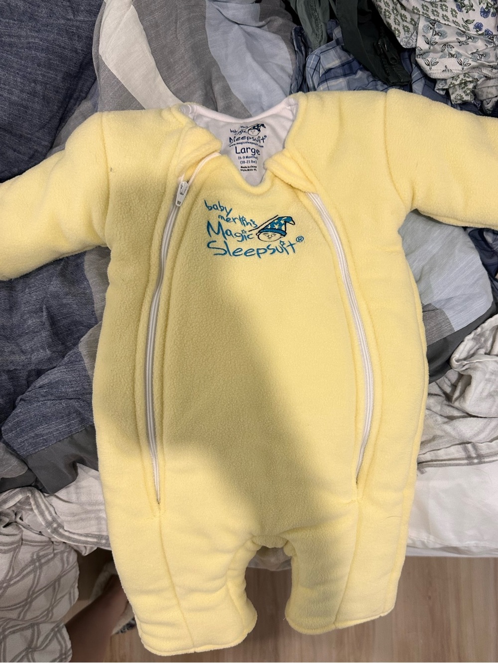 Baby One-Piece in Pale Yellow - Large